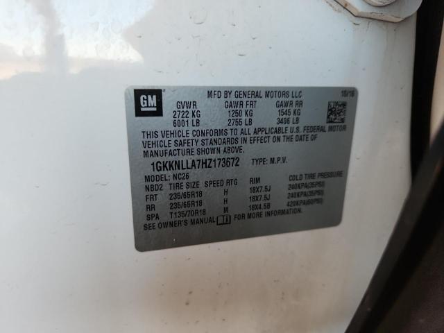 2017 GMC ACADIA SLE 1GKKNLLA7HZ173672