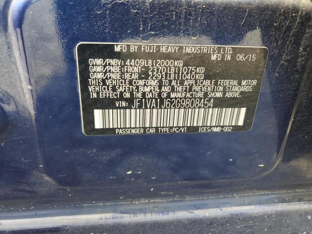 2016 SUBARU WRX LIMITE JF1VA1J62G9808454