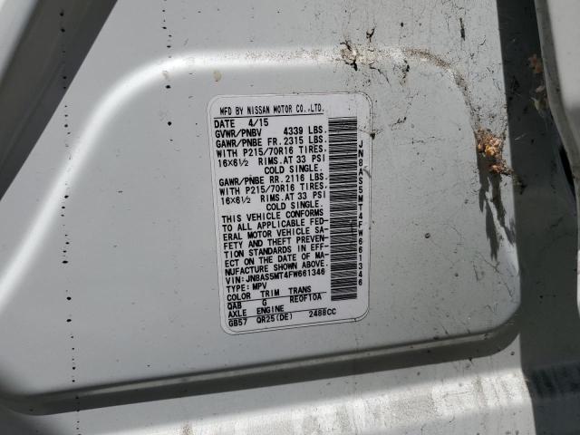 2015 NISSAN ROGUE SELE JN8AS5MT4FW661346