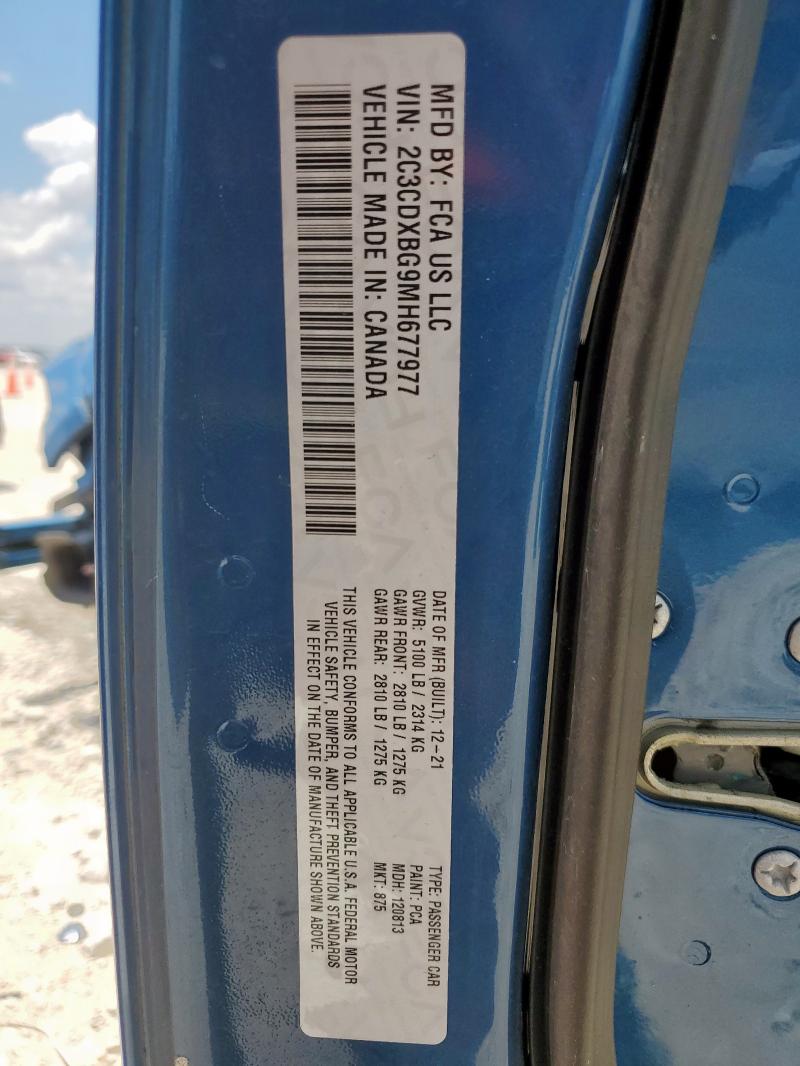 2021 DODGE CHARGER SX 2C3CDXBG9MH677977