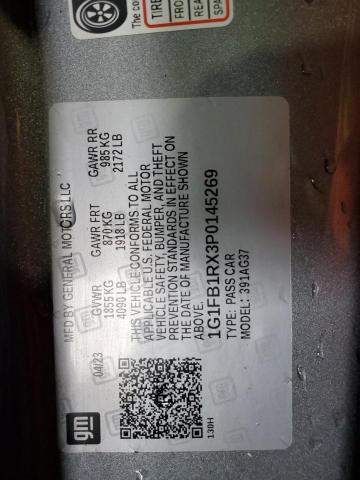 2023 CHEVROLET CAMARO LS 1G1FB1RX3P0145269