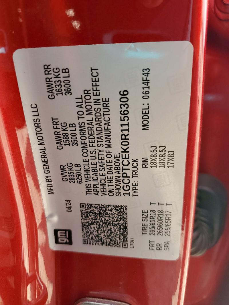 2024 CHEVROLET COLORADO L 1GCPTCEK0R1156306