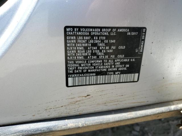 2018 VOLKSWAGEN ATLAS SE 1V2KR2CA0JC523869