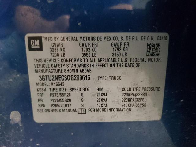 2016 GMC SIERRA K15 3GTU2NEC3GG299615