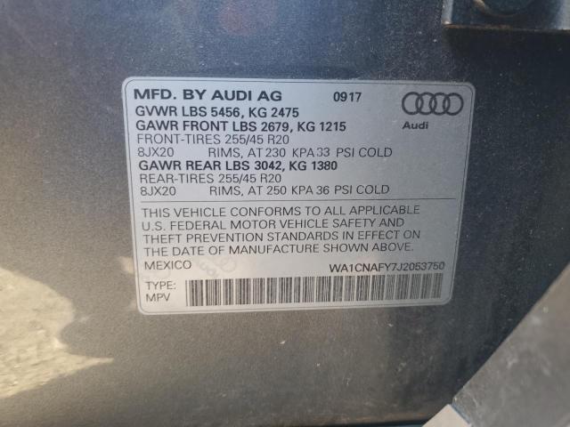 2018 AUDI Q5 PRESTIG WA1CNAFY7J2053750