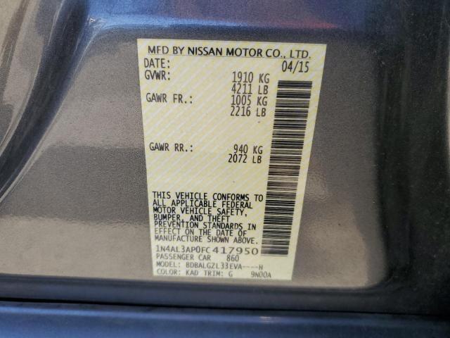 2015 NISSAN ALTIMA 2.5 - 1N4AL3AP0FC417950