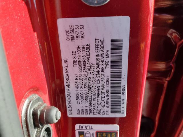 2020 HONDA CR-V EXL 5J6RW1H80LL003872