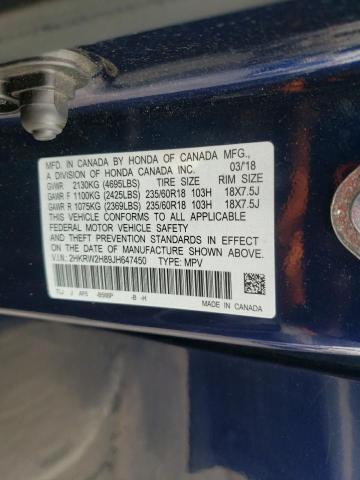 2018 HONDA CR-V EXL 2HKRW2H89JH647450