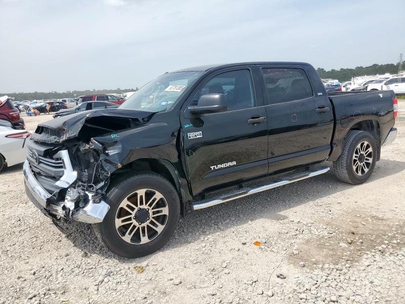 TOYOTA TUNDRA CRE 2014 black crew pic gas 5TFEY5F12EX165414 photo #1
