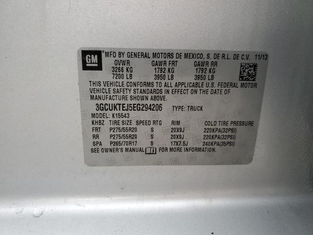 2014 CHEVROLET SILVERADO - 3GCUKTEJ5EG294206