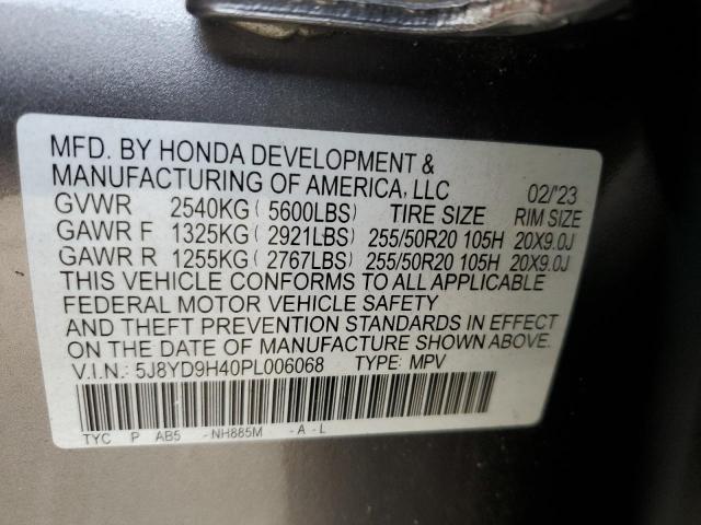 2023 ACURA MDX TECHNO 5J8YD9H40PL006068