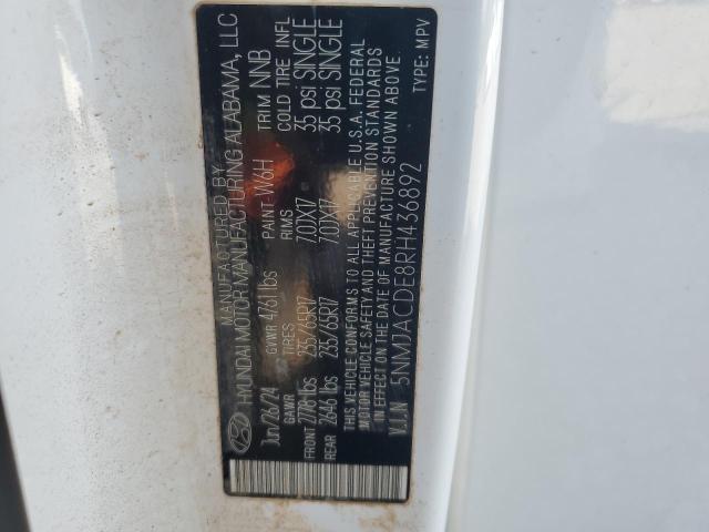 2024 HYUNDAI TUCSON SE 5NMJACDE8RH436892