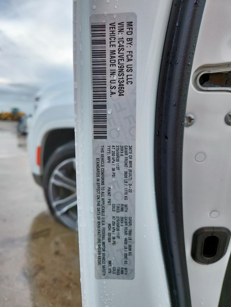 2022 JEEP GRAND WAGO 1C4SJVEJ9NS134604