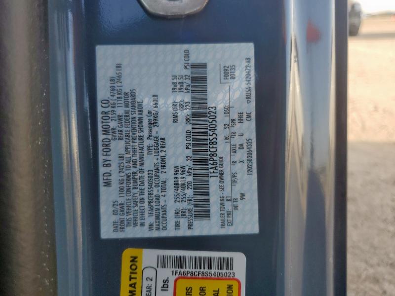 2025 FORD MUSTANG GT - 1FA6P8CF8S5405023