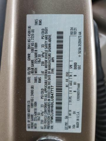 2020 FORD ESCAPE SEL - 1FMCU9H60LUB47717