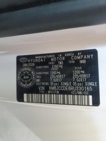 2024 HYUNDAI TUCSON SEL KM8JCCDE8RU330165