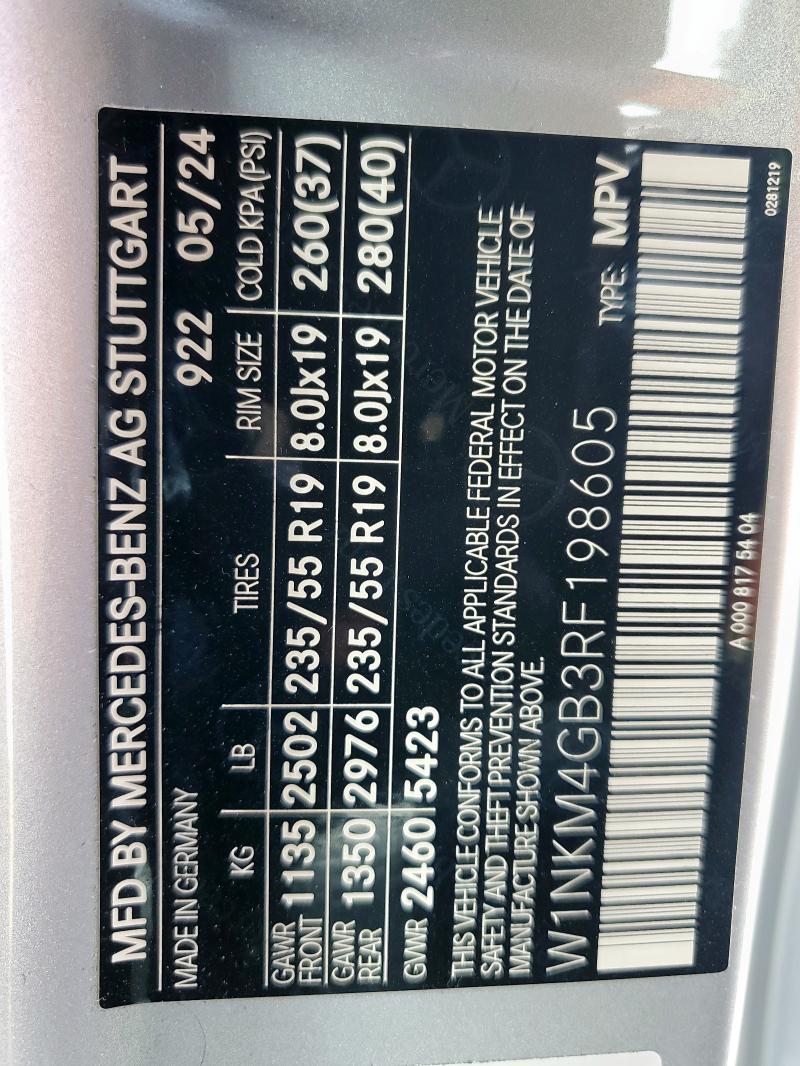 2024 MERCEDES-BENZ GLC 300 W1NKM4GB3RF198605