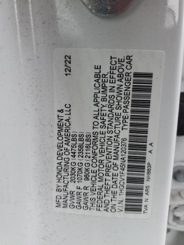 2022 HONDA ACCORD SPO 1HGCV1F45NA120376