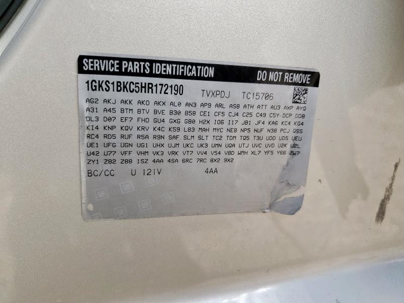 2017 GMC YUKON SLT 1GKS1BKC5HR172190