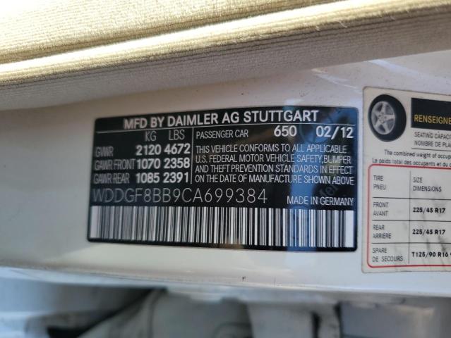 2012 MERCEDES-BENZ C 300 4MAT - WDDGF8BB9CA699384