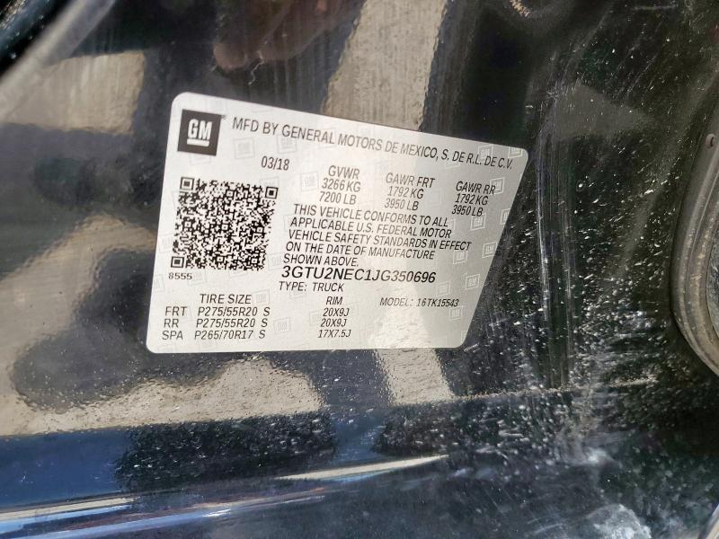 2018 GMC SIERRA K1500 SLT - 3GTU2NEC1JG350696