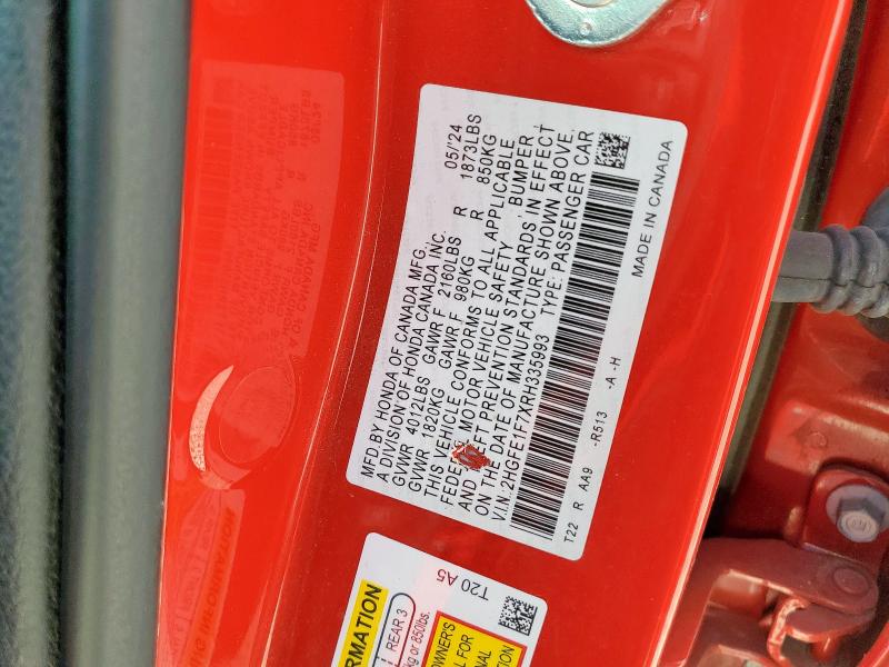2024 HONDA CIVIC EX 2HGFE1F7XRH335993
