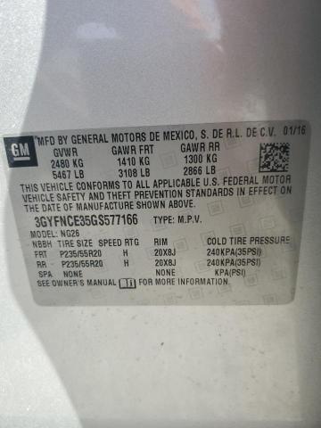 2016 CADILLAC SRX PERFOR 3GYFNCE35GS577166