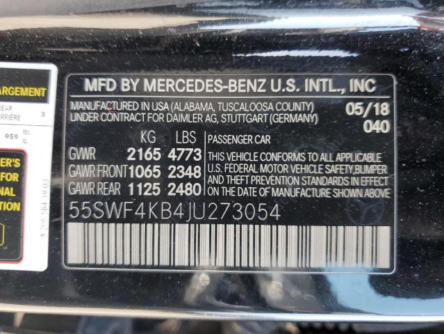 2018 MERCEDES-BENZ C 300 4MAT 55SWF4KB4JU273054