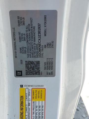 2018 CHEVROLET SILVERADO - 1GCNKNECXJZ301937