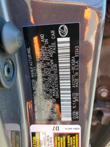 2022 LEXUS ES 300H BA 58ACA1C17NU015636