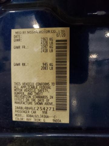 2020 NISSAN ALTIMA S - 1N4BL4BV4LC254271