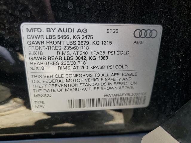 2020 AUDI Q5 PREMIUM WA1ANAFY9L2062105