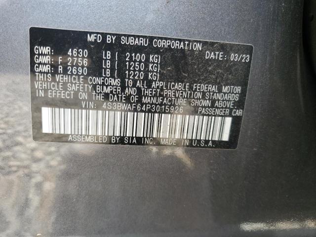2023 SUBARU LEGACY PREMIUM 4S3BWAF64P3015926