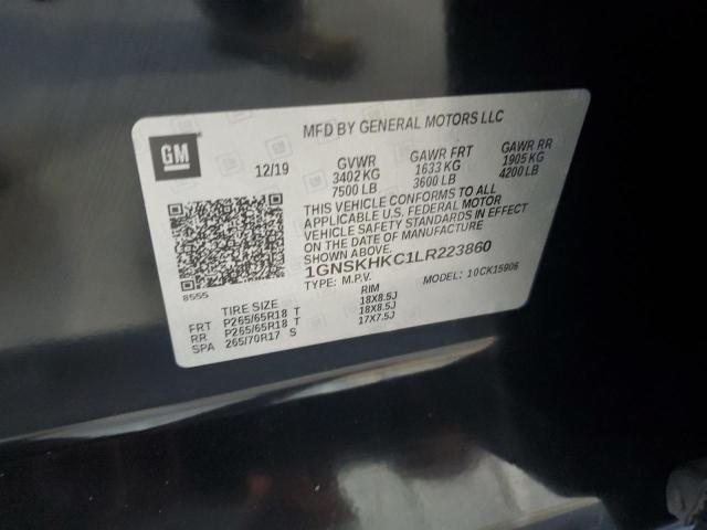 2020 CHEVROLET SUBURBAN K 1GNSKHKC1LR223860