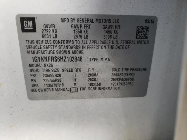 2017 CADILLAC XT5 PLATIN 1GYKNFRS6HZ103846