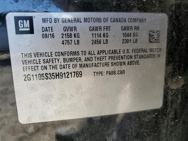 2017 CHEVROLET IMPALA LT 2G1105S35H9121769