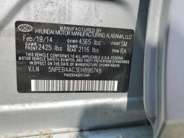 5NPEB4AC3EH898748 2014 HYUNDAI SONATA