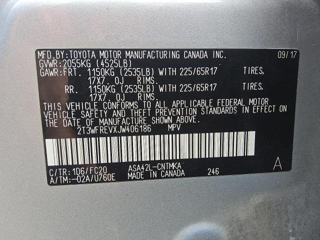 2018 TOYOTA RAV4 ADVEN 2T3WFREVXJW406186