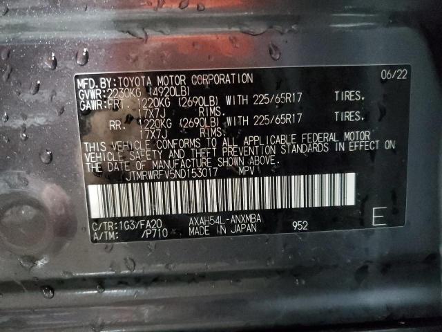 2022 TOYOTA RAV4 XLE - JTMRWRFV5ND153017