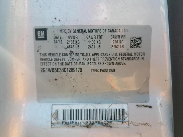 2012 CHEVROLET IMPALA LT - 2G1WB5E38C1289179
