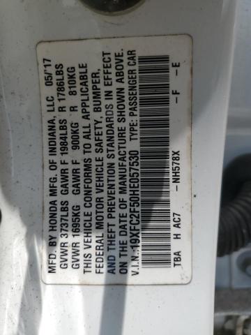2017 HONDA CIVIC LX - 19XFC2F50HE057530