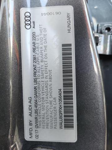 2017 AUDI A3 PREMIUM WAUJ8GFFXH1056404
