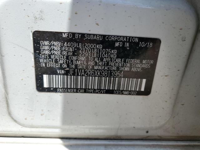 2019 SUBARU WRX STI JF1VA2R6XK9813954
