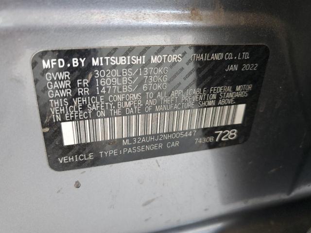 2022 MITSUBISHI MIRAGE ES ML32AUHJ2NH005447