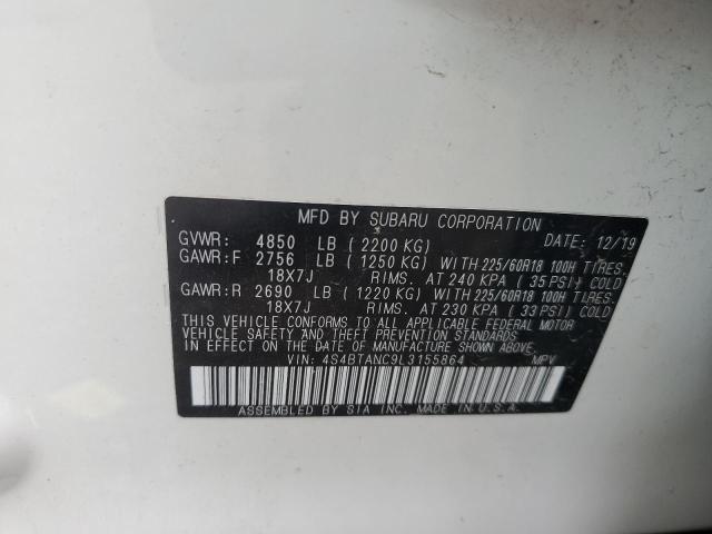 2020 SUBARU OUTBACK LI - 4S4BTANC9L3155864