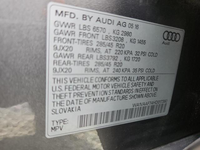 2017 AUDI Q7 PRESTIG WA1VAAF74HD017380