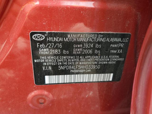 2017 HYUNDAI ELANTRA SE - 5NPD84LF5HH033950