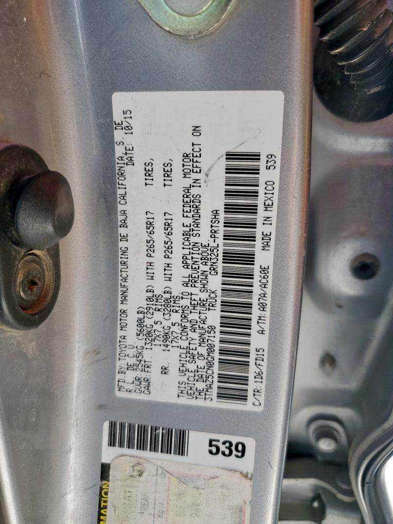 2016 TOYOTA TACOMA DOU 3TMAZ5CN0GM007150