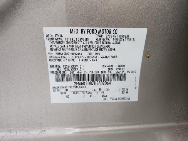 2017 FORD FLEX LIMIT 2FMGK5D87HBA02064