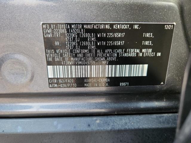 2021 TOYOTA RAV4 XLE - 4T3RWRFV9MU049759